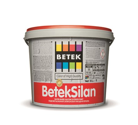 Силиконовая краска для наружных работ Betek Silan 15 Lt